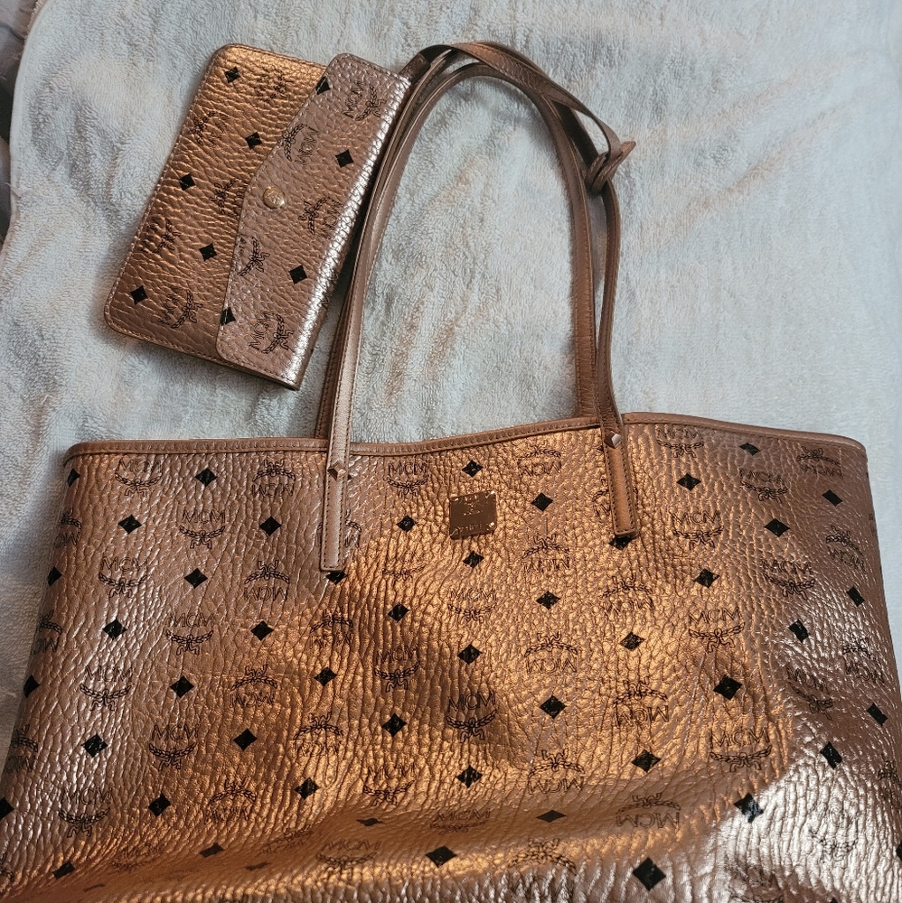 Rose Gold Mcm Tote